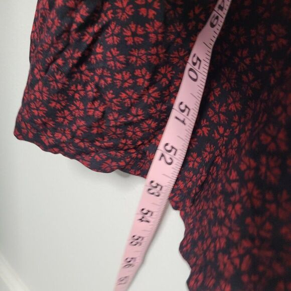 VIntage 90s y2k black red retro witchy moody all over print maxi dress large - Picture 6 of 6